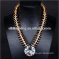 Big Crystal Diamond Pendant Necklace with CCB Chain